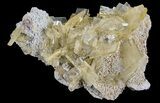 Yellow Barite Crystal Cluster - Peru #64138-2